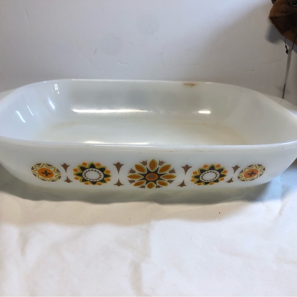 60s Vintage Jaj Pyrex Toledo Pattern Baking Dish / Lasagne Dish 11x8.5” England - Picture 10 of 10